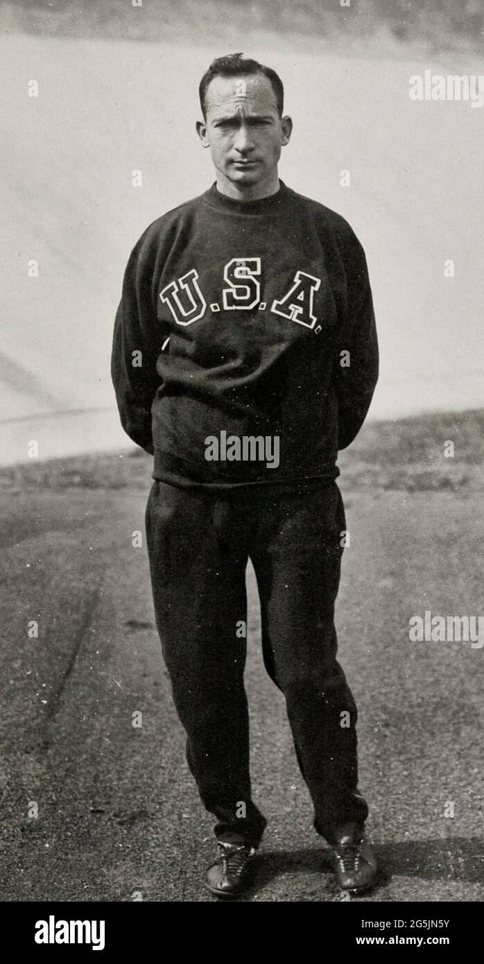 Jackson Scholz alle Olimpiadi estive del 1928 ad Amsterdam, Paesi Bassi Foto Stock