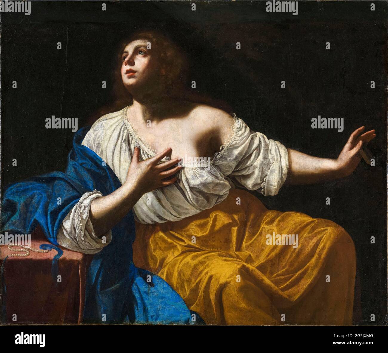 Artemisia Gentileschi, Mary Magdalene Penitent, pittura, circa 1640 Foto Stock