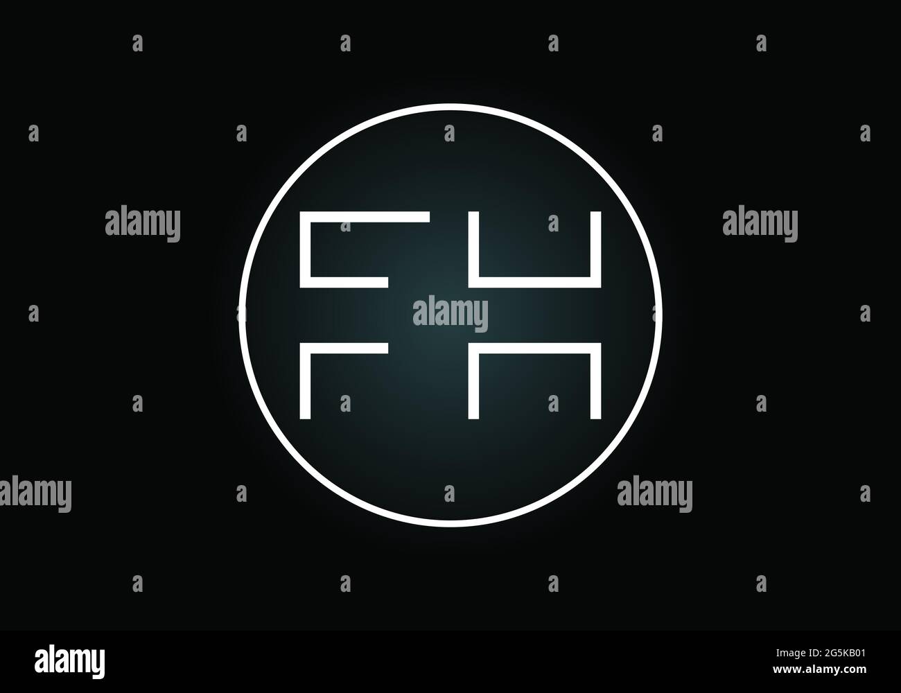 Logo iniziale della lettera F H con Creative Modern Business Typography Vector Template. Monogramma astratto creativo lettera F H Illustrazione Vettoriale