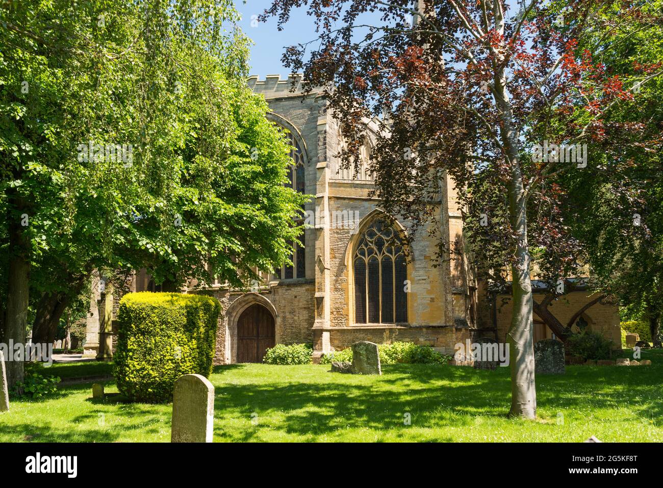 Chiesa della Santissima Trinità a Stratford-upon-Avon, Warwickshire, il luogo della tomba di William Shakespeare Foto Stock