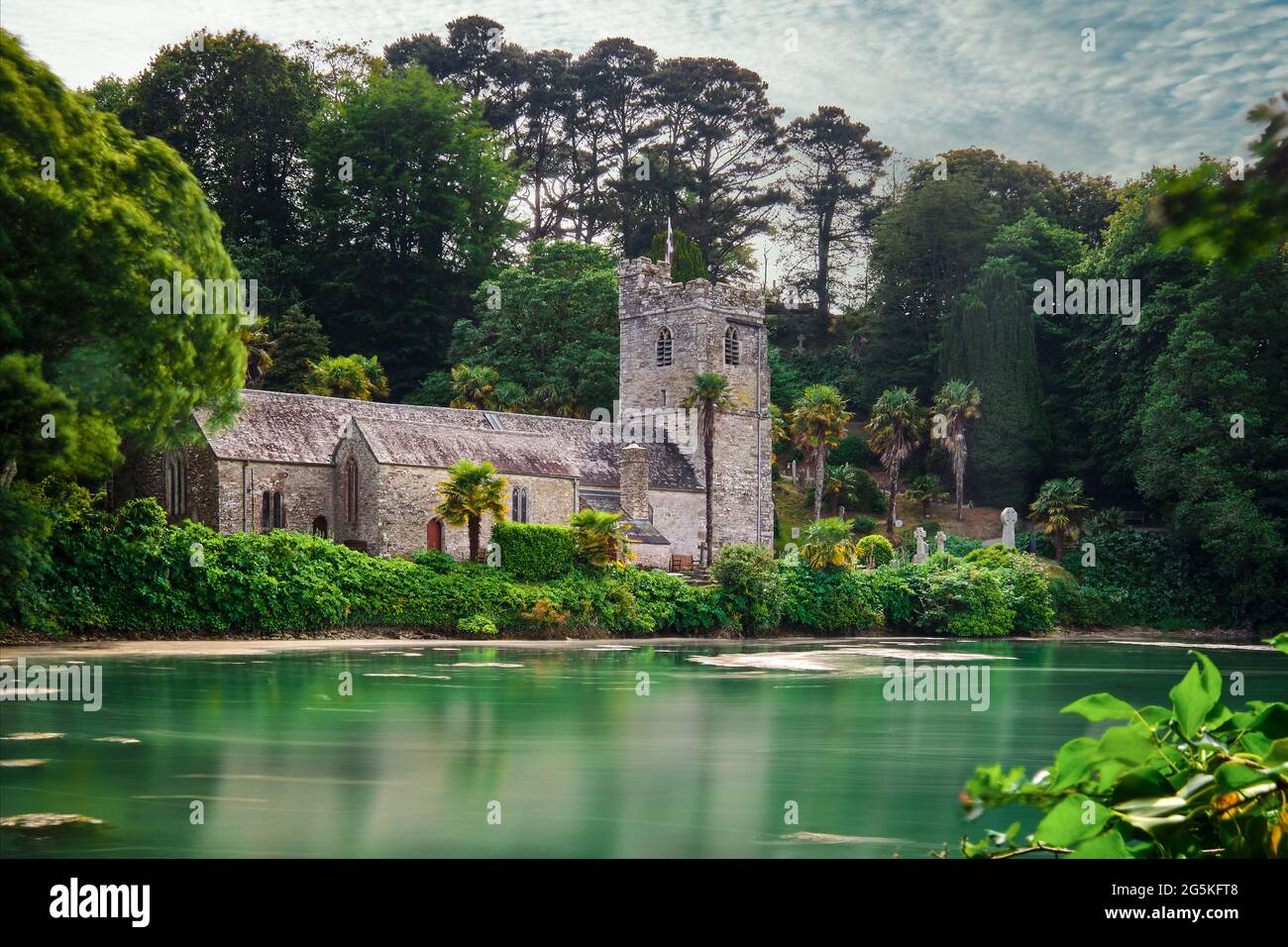 St nella Chiesa di Roseland, Truro Foto Stock