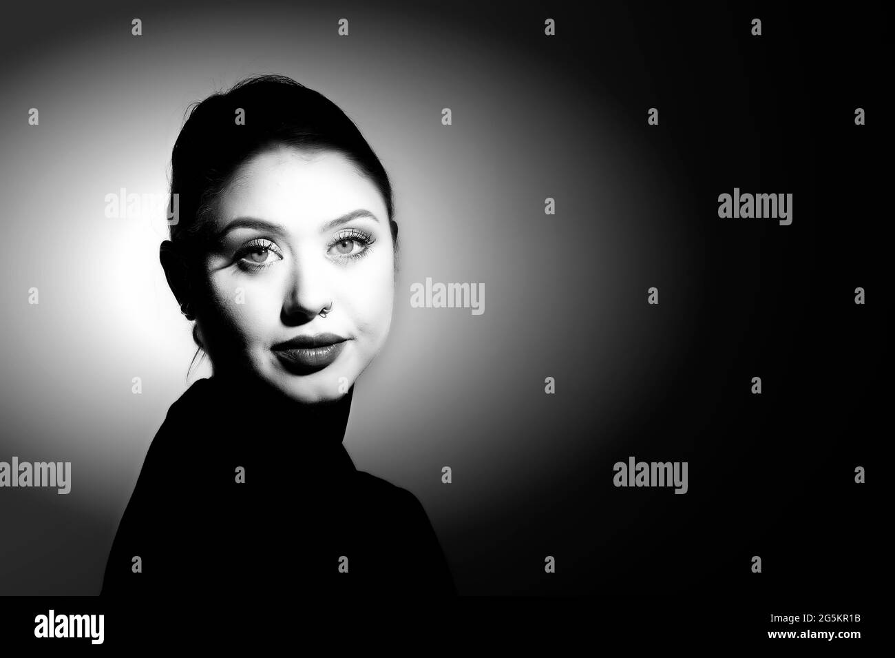 Giovane donna, bianco e nero, Germania, Europa Foto Stock