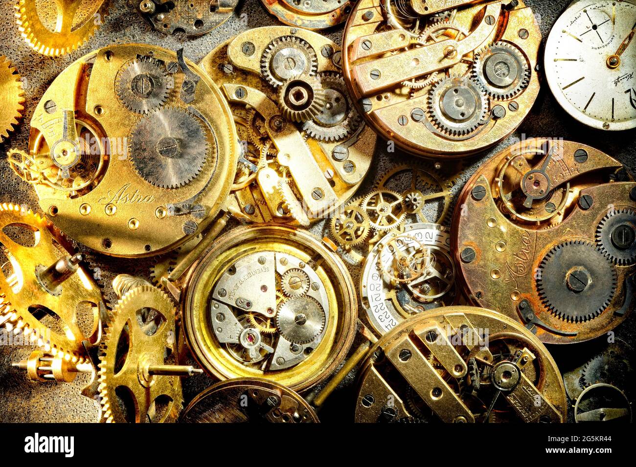 Vecchia lavorazione a orologeria, Germania, Europa Foto Stock