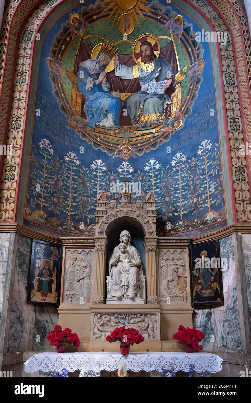 Altare laterale, San Benno, Maxvorstadt, Monaco, alta Baviera, Baviera, Germania, Europa Foto Stock