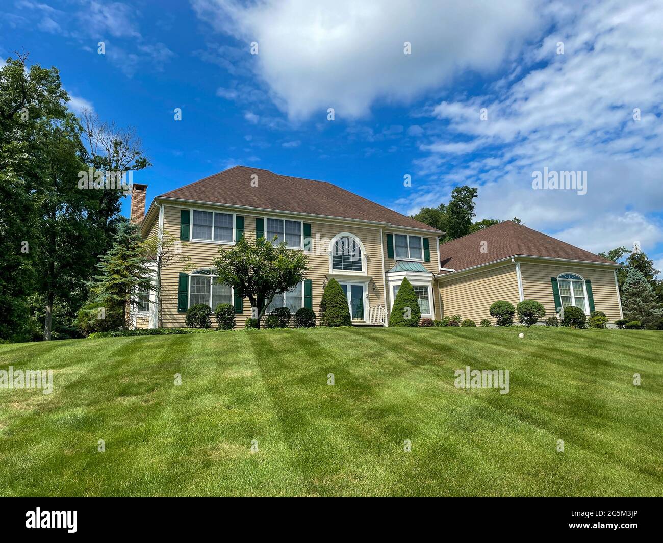 Singola casa suburbana famiglia in New Jersey. Foto Stock