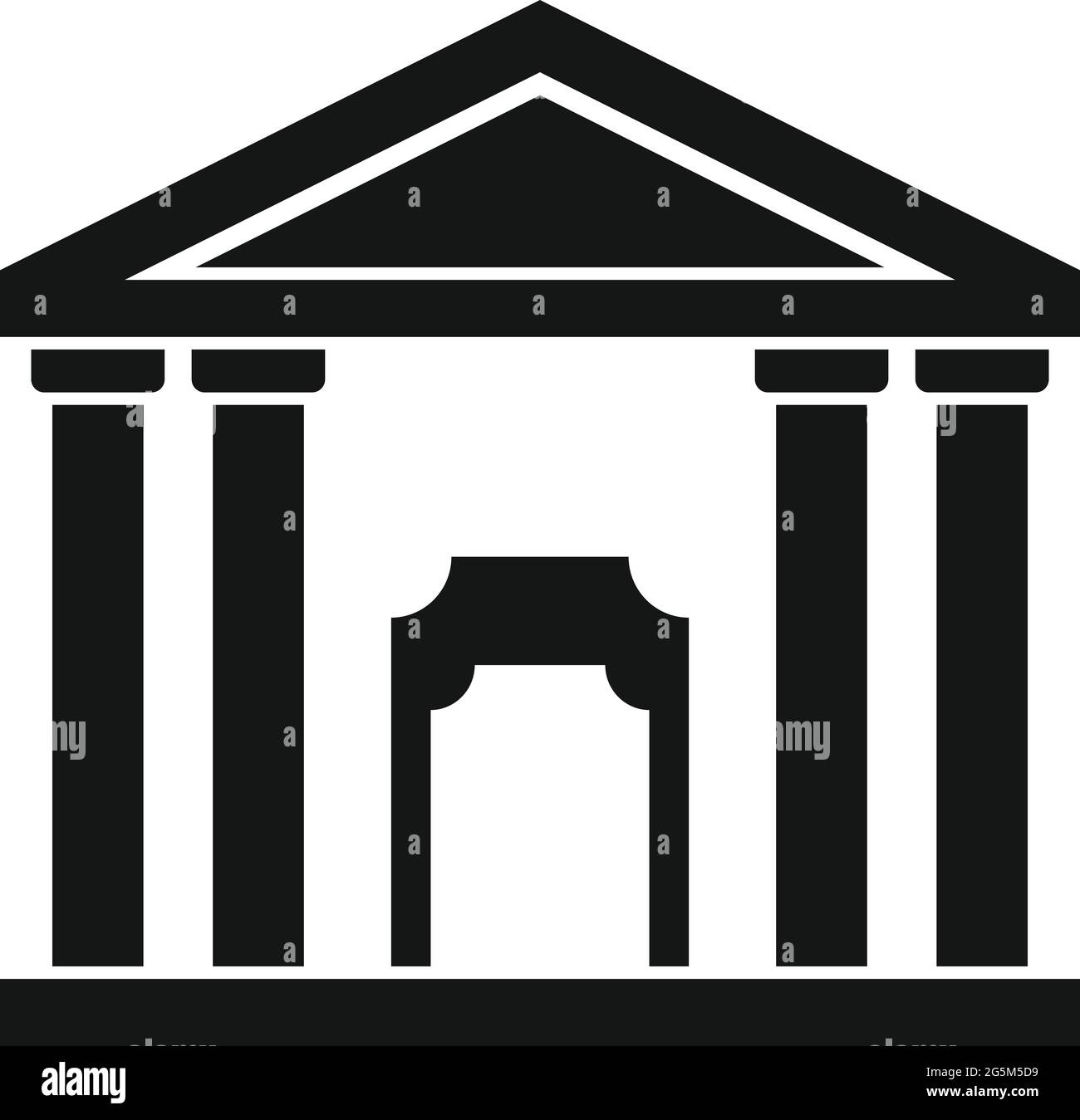 Icona di costruzione del teatro semplice vettore. Teatro cittadino Illustrazione Vettoriale