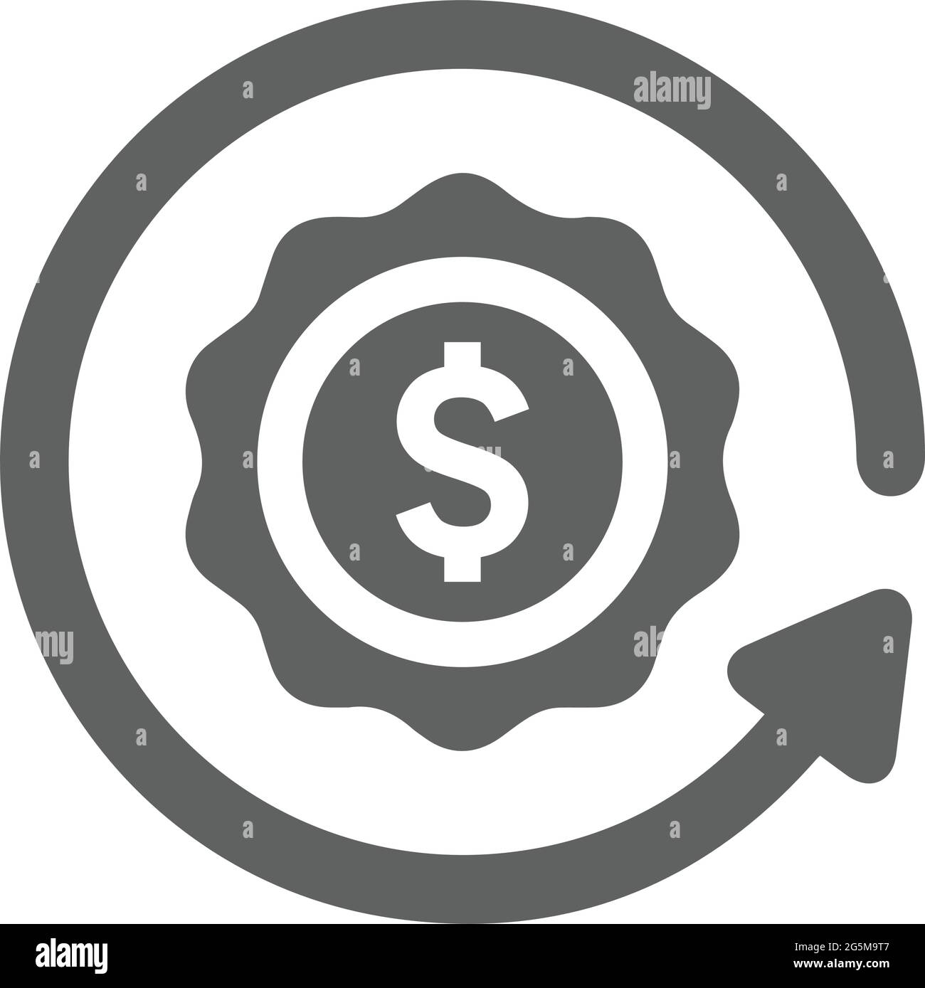 Rifinanziamento, icona ipotecario - semplice file EPS vettoriale modificabile. Illustrazione Vettoriale