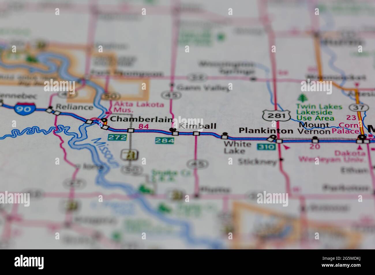 Kimball south dakota mappa immagini e fotografie stock ad alta