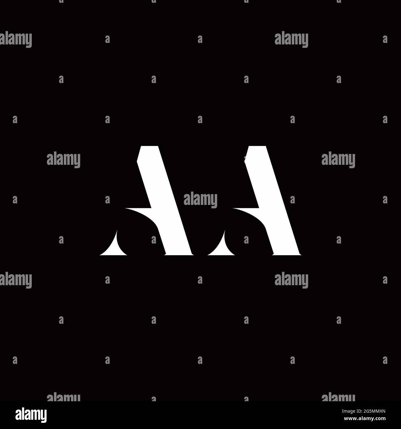 Logo Letter iniziale Logo modello con sfondo oro e nero, icona vettoriale moderno Illustrazione Vettoriale