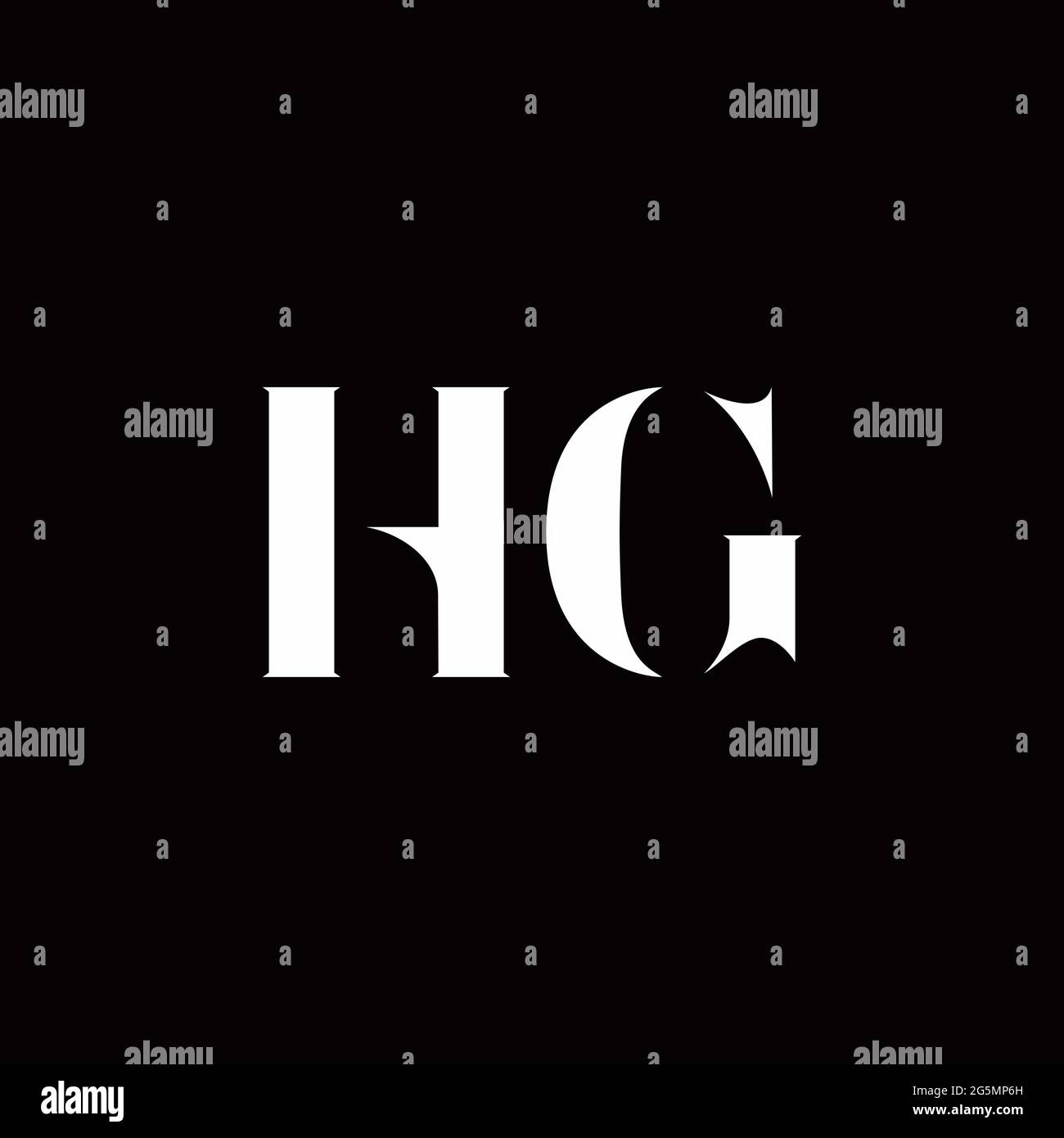 Logo Letter iniziale Logo modello con sfondo oro e nero, icona vettoriale moderno Illustrazione Vettoriale