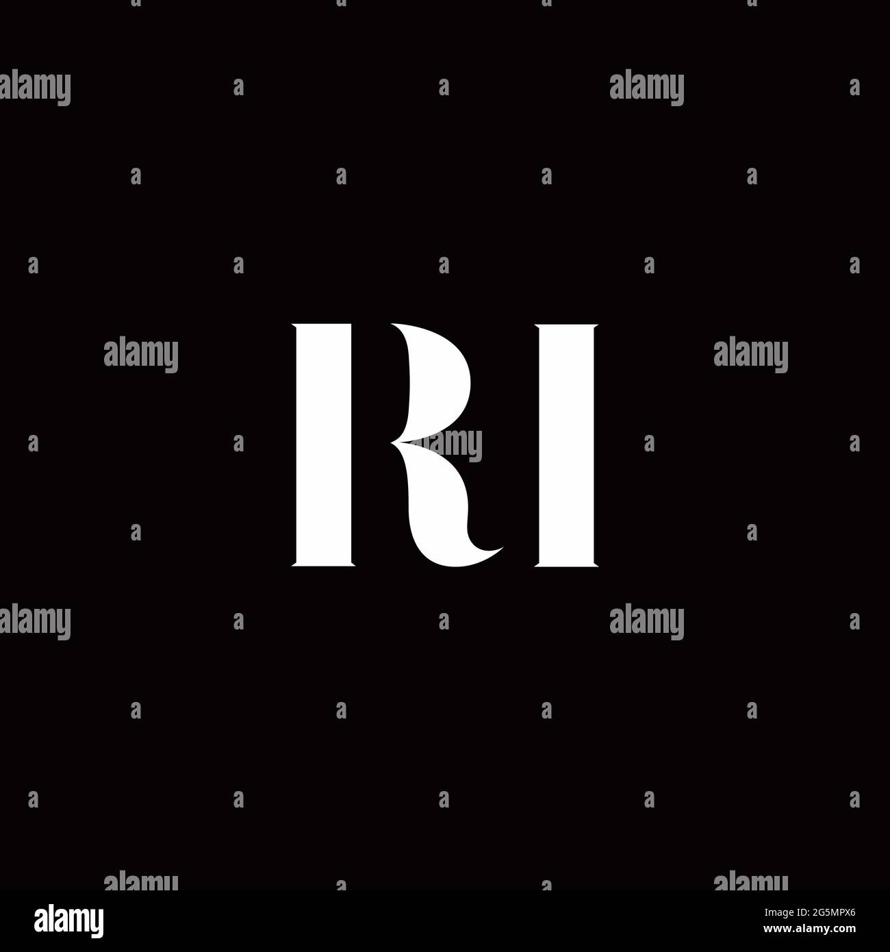 Logo Letter iniziale Logo modello con sfondo oro e nero, icona vettoriale moderno Illustrazione Vettoriale