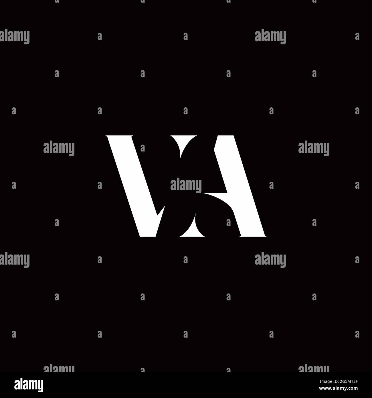 Logo Letter iniziale Logo modello con sfondo oro e nero, icona vettoriale moderno Illustrazione Vettoriale