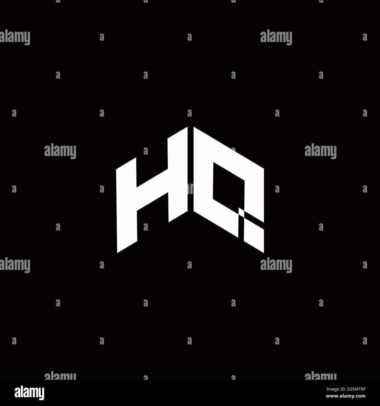 Logo monogramma modello di design moderno isolato su sfondo nero Illustrazione Vettoriale