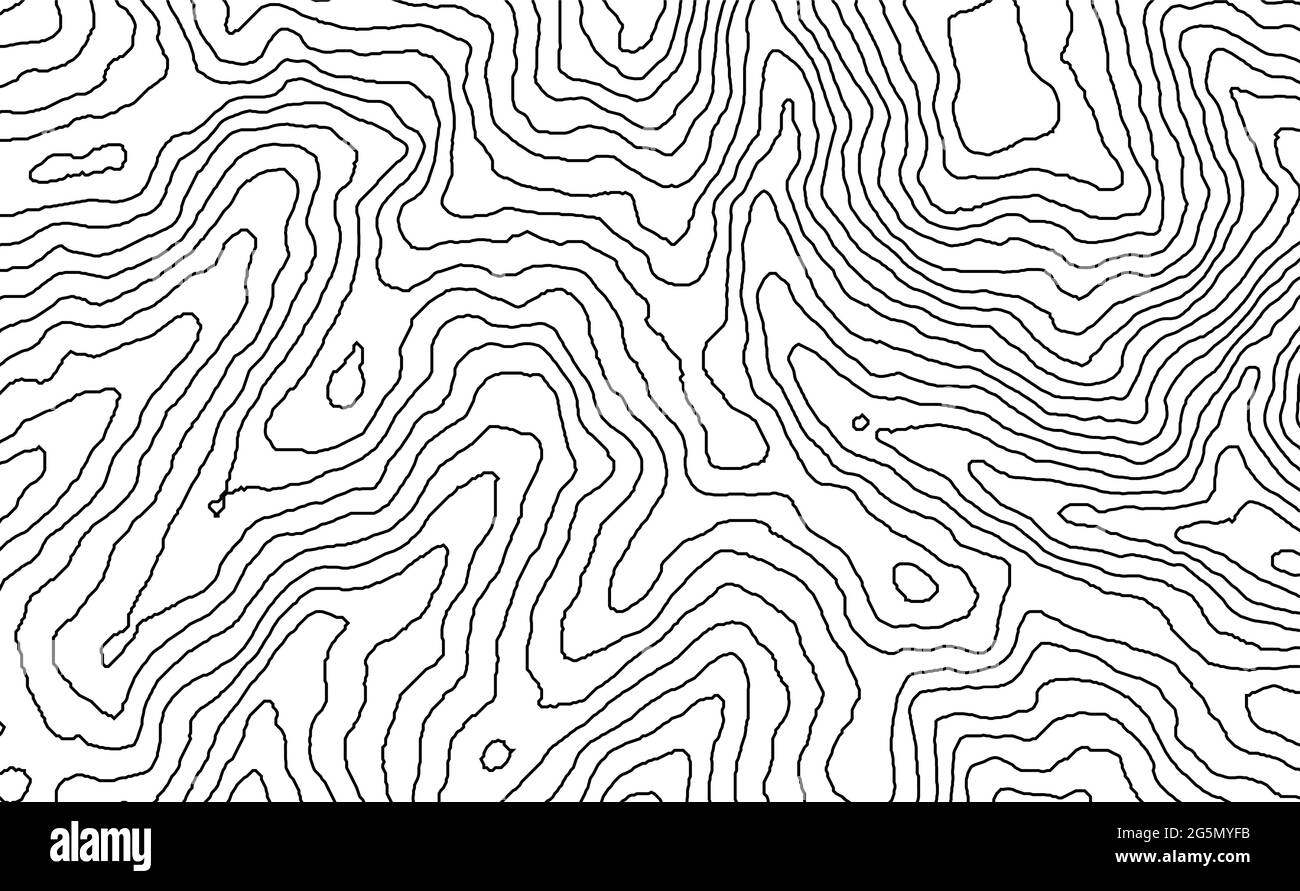 Mappa topografica contorno vettore montagna rilievo geografico sfondo. Mappa del contorno del terreno Illustrazione Vettoriale