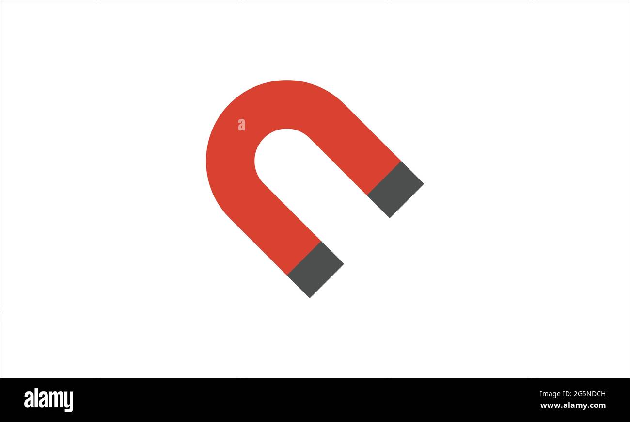 Icona del magnete immagine vettoriale simbolo del modello del logo Illustrazione Vettoriale