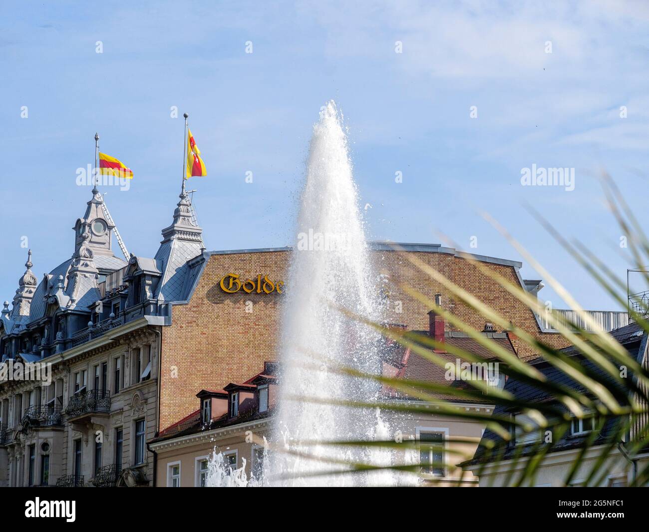 fountain, Baden-Baden, Baden-Wuerttemberg, Germania, Europa Foto Stock