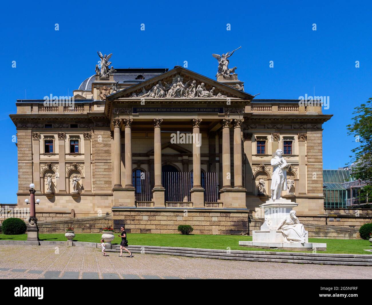 teatro, Wiesbaden, Assia, Germania, Europa Foto Stock