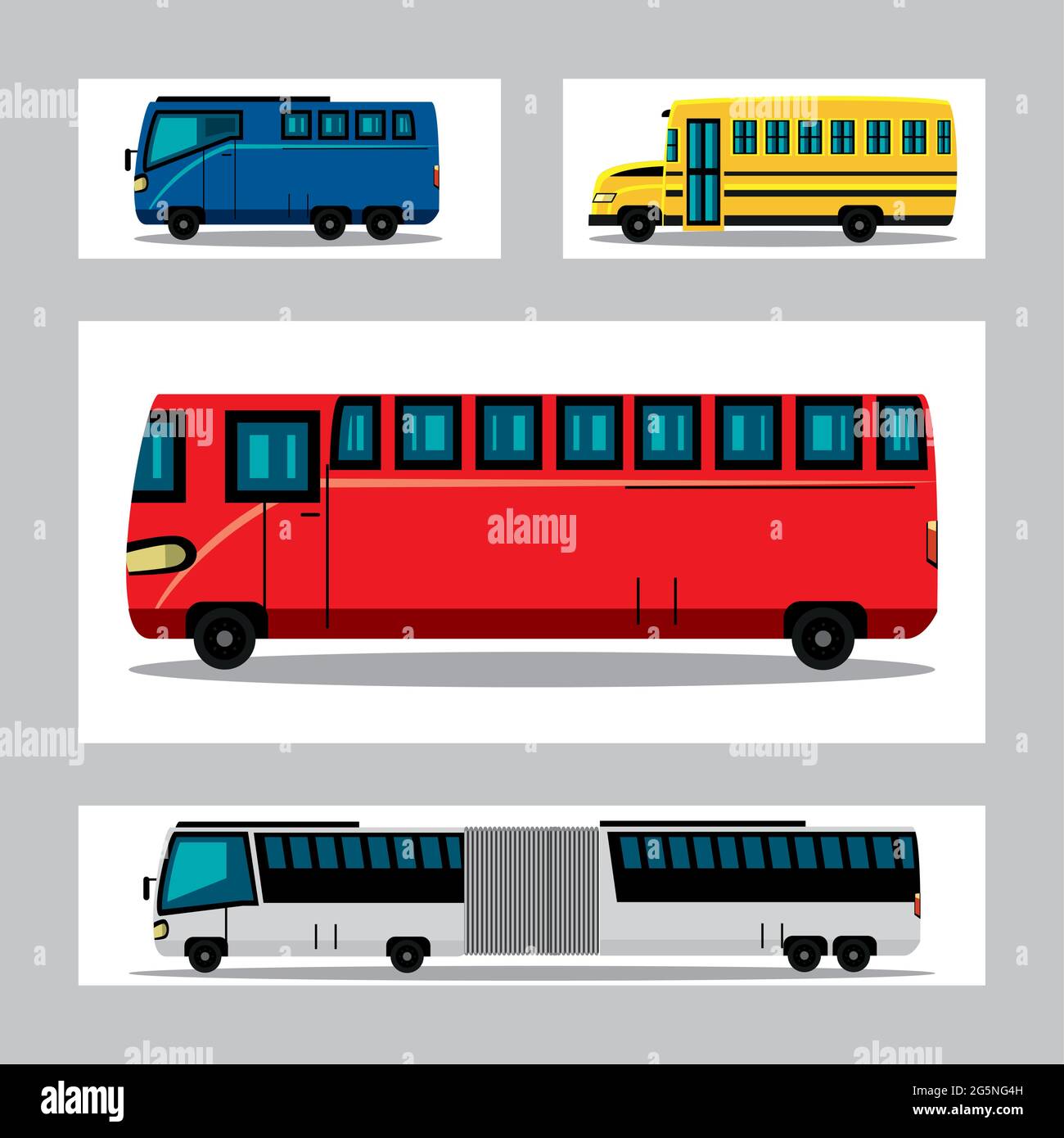 impostare il trasporto in autobus Illustrazione Vettoriale