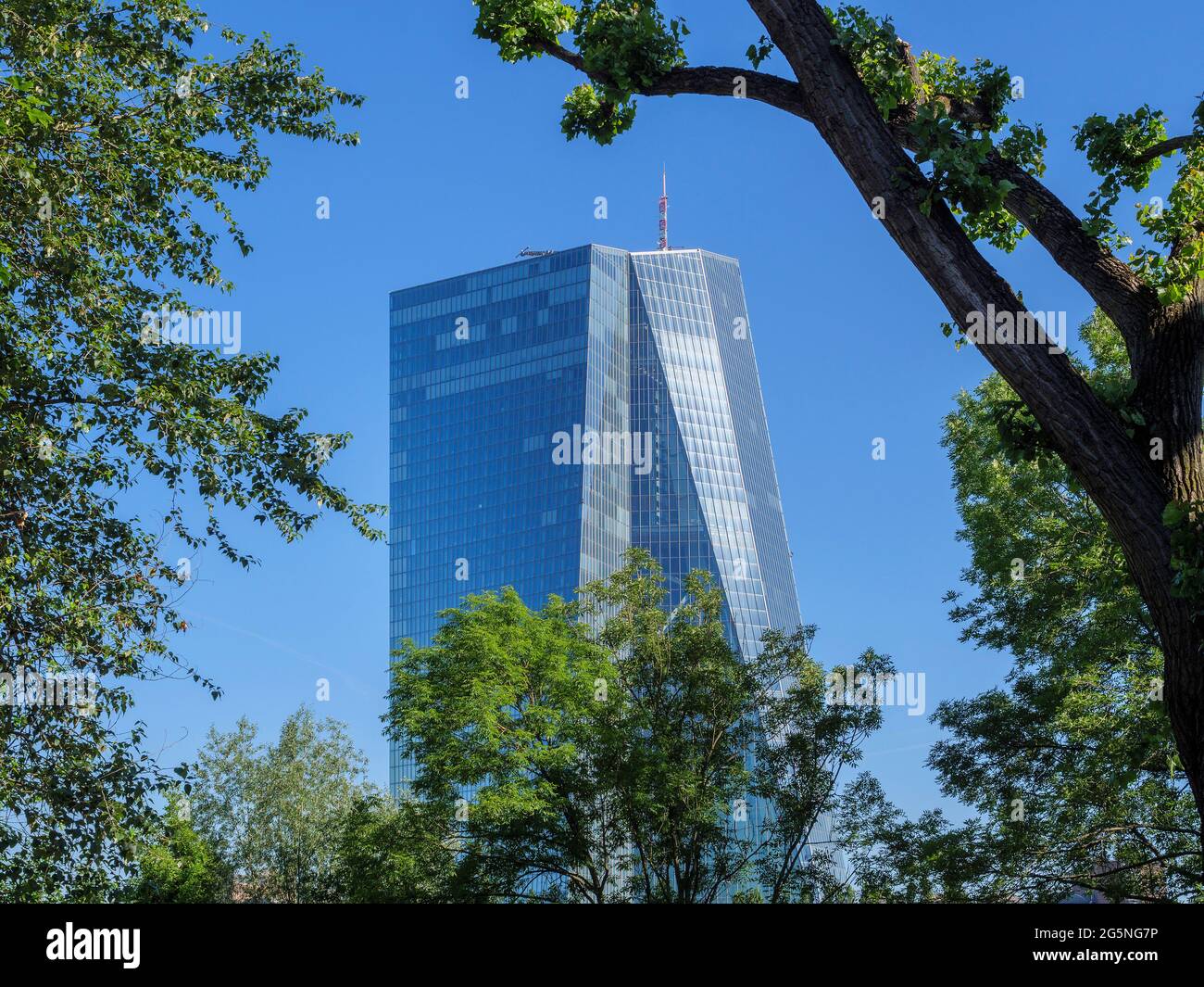 Banca centrale europea - BCE, Francoforte, Assia, Germania, Europa Foto Stock