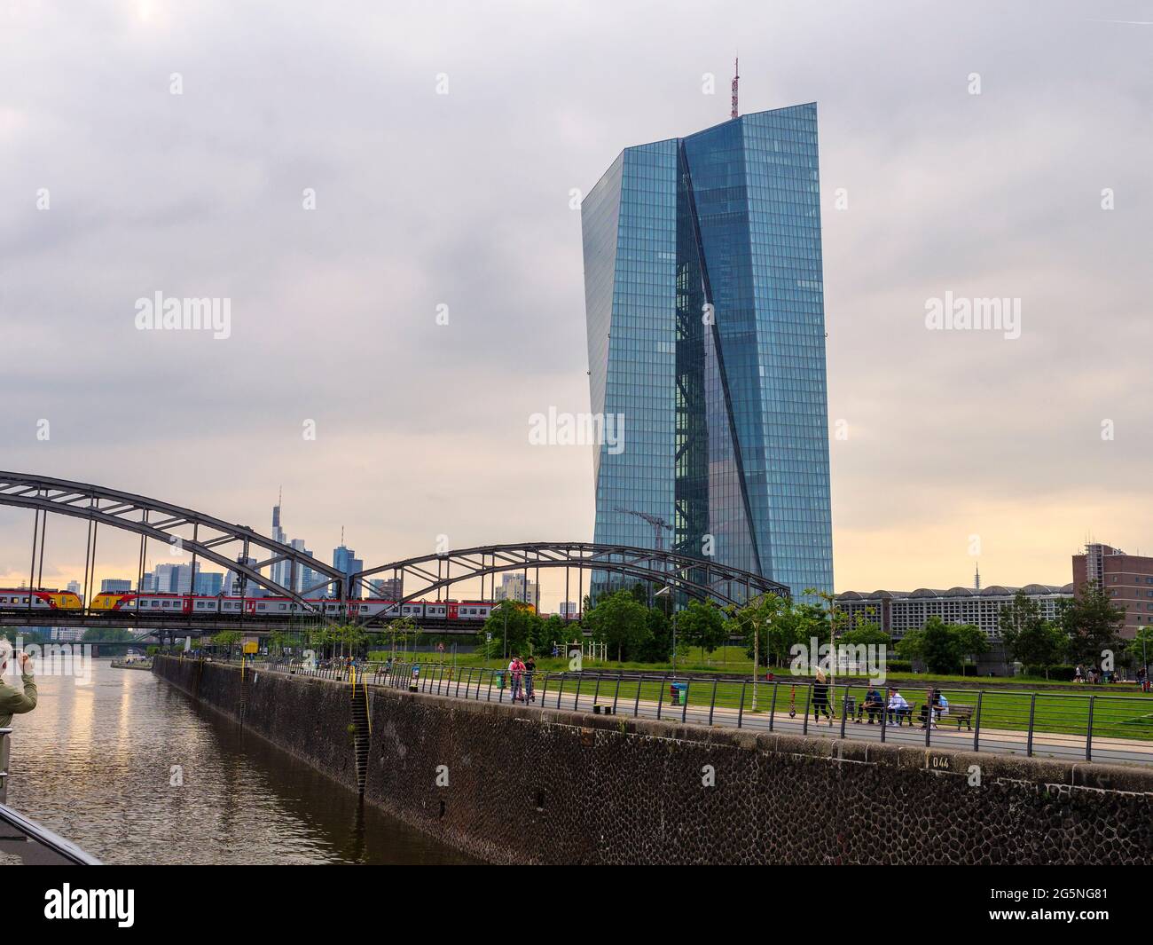 Banca centrale europea - BCE, Francoforte, Assia, Germania, Europa Foto Stock