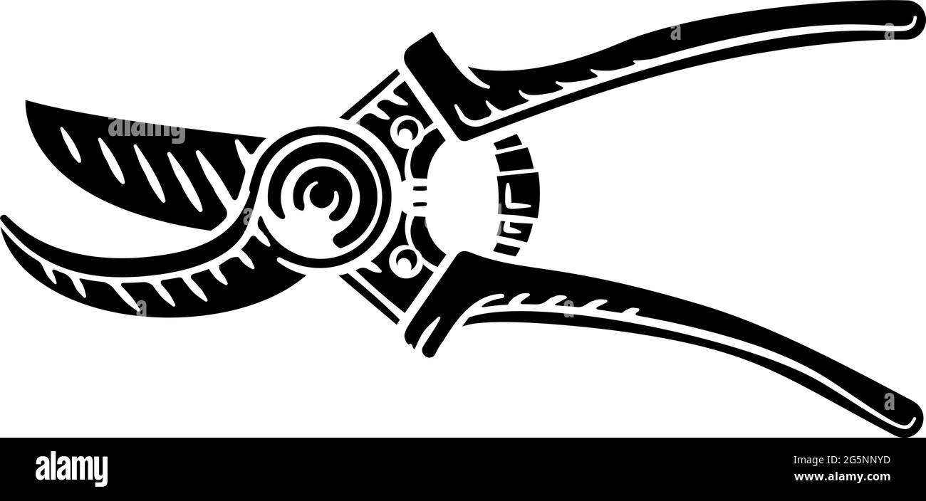 Tagliasiepi tagliafili per utensili da giardino Illustrazione Vettoriale