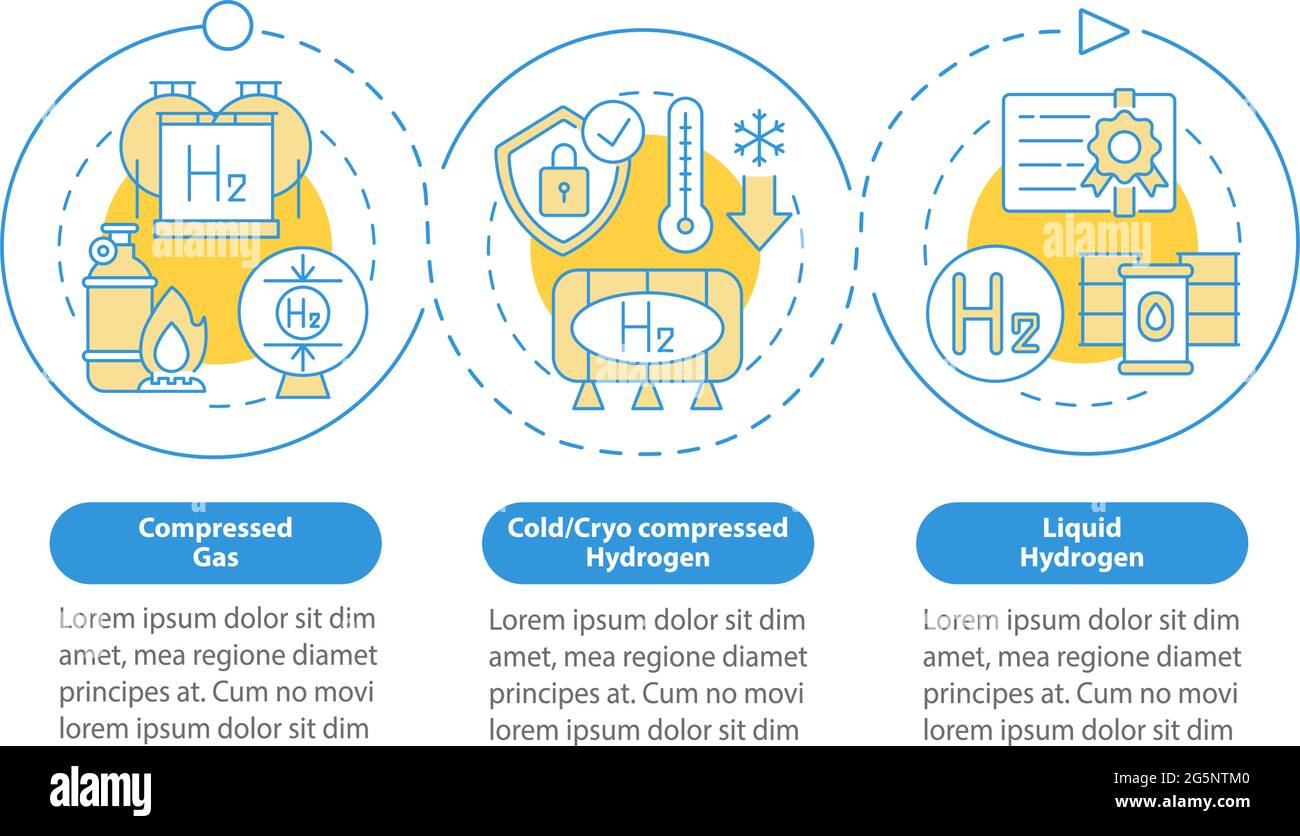 H2 metodi di memorizzazione modello infografico vettoriale Illustrazione Vettoriale