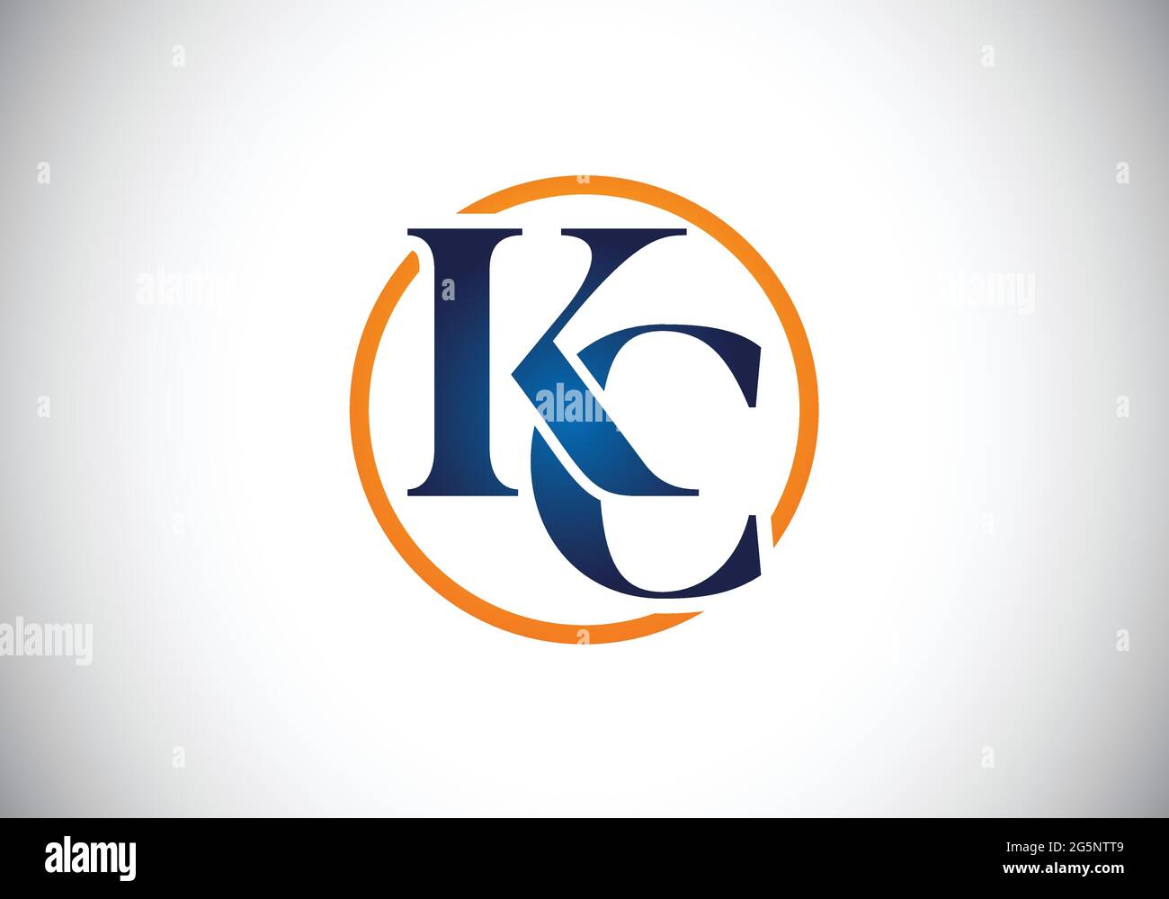 Logo iniziale della lettera KC con Creative Modern Business Typography Vector Template. Creative Abstract Monogram Letter K C Illustrazione Vettoriale