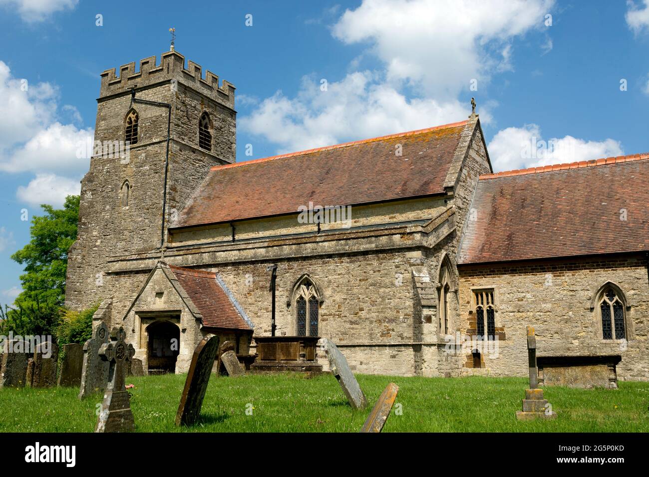 St. James the Less Church, Sulgrave, Northamptonshire, Inghilterra, Regno Unito Foto Stock