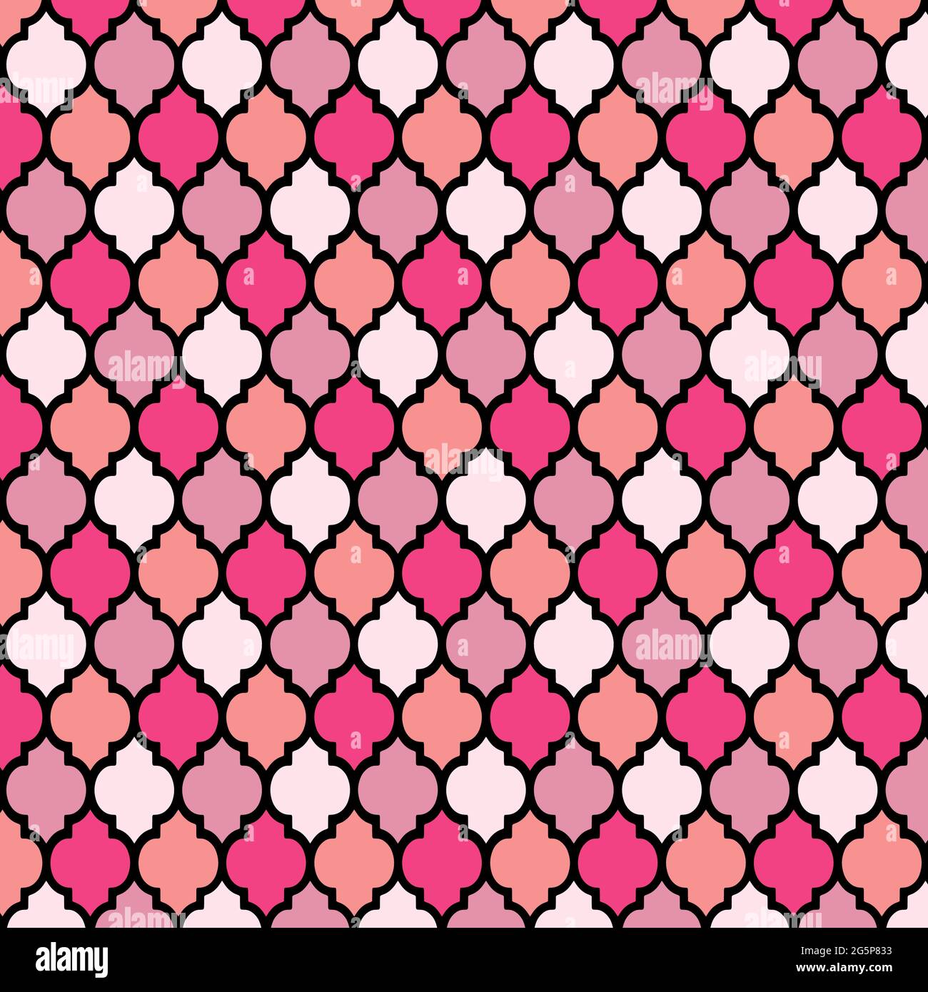 Colorato motivo marocchino con isolato sfondo bianco Illustrazione Vettoriale