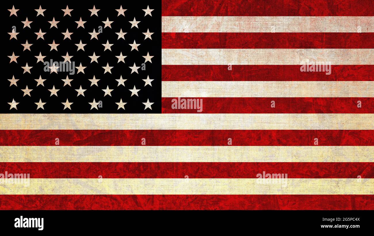 USA American flag set background, Grunge vecchia bandiera americana vintage. Foto Stock
