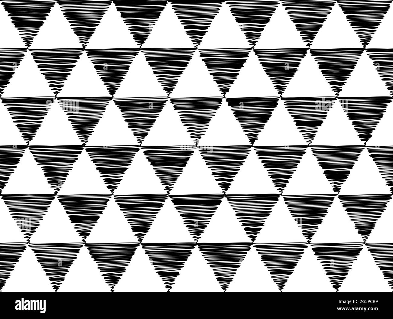 Motivo a triangolo geometrico astratto con scribble testurizzate alla moda. Design astratto moderno per copertine, tessuti e altri utenti. Illustrazione vettoriale. Illustrazione Vettoriale