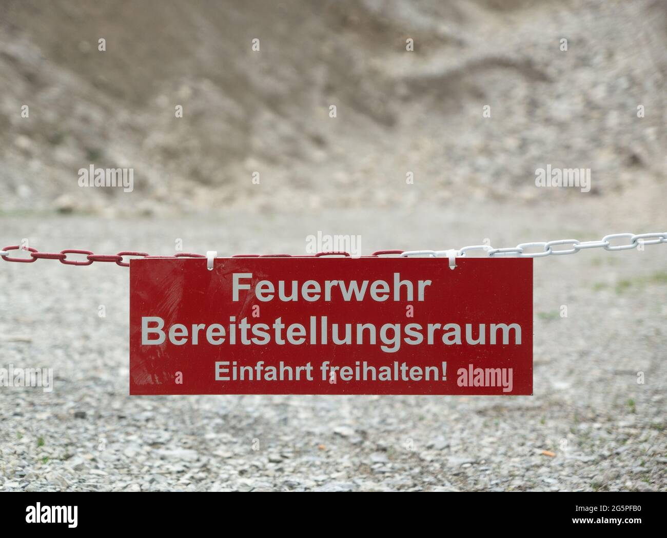 Feuerwehr Swild Einfahrt freihalte Foto Stock
