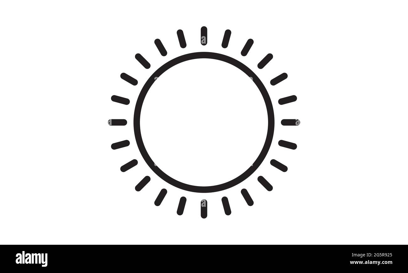 Vettore del segno dell'icona del sole, simbolo, illustrazione del logo per il Web e i dispositivi mobili Illustrazione Vettoriale