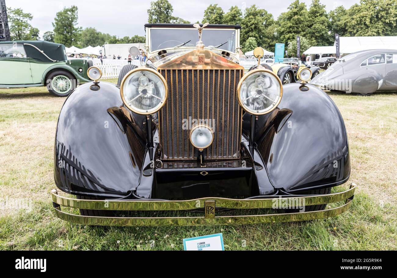 A 1932 Rolls Royce Phantom 11 al Classic Car Show Syon Park London 2021 UK Foto Stock
