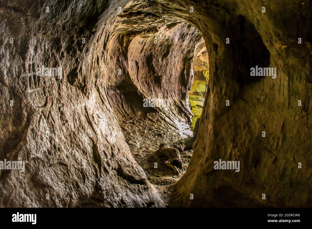 Matthiessen state Park Waterfall Nature Foto Stock