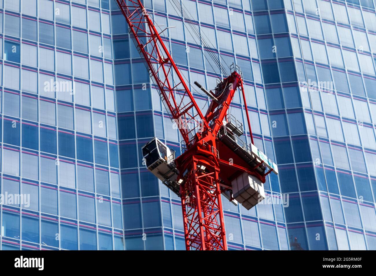 Inghilterra, Londra, Città di Londra, costruzione di 8 Vishopsgate Tower Skyscraper Building Foto Stock