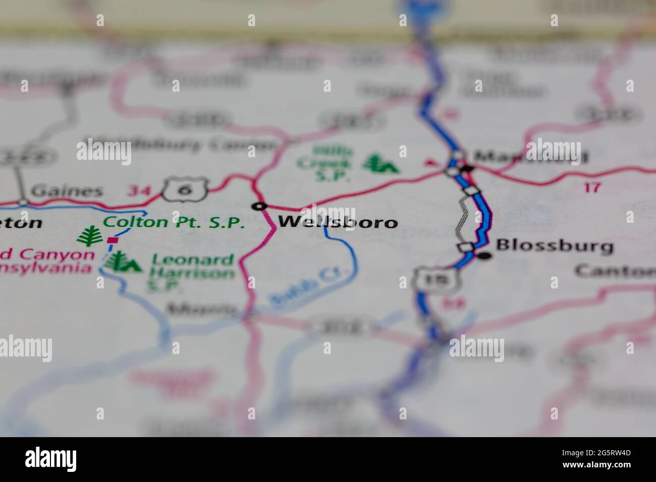 Mappa di wellsboro immagini e fotografie stock ad alta risoluzione Alamy