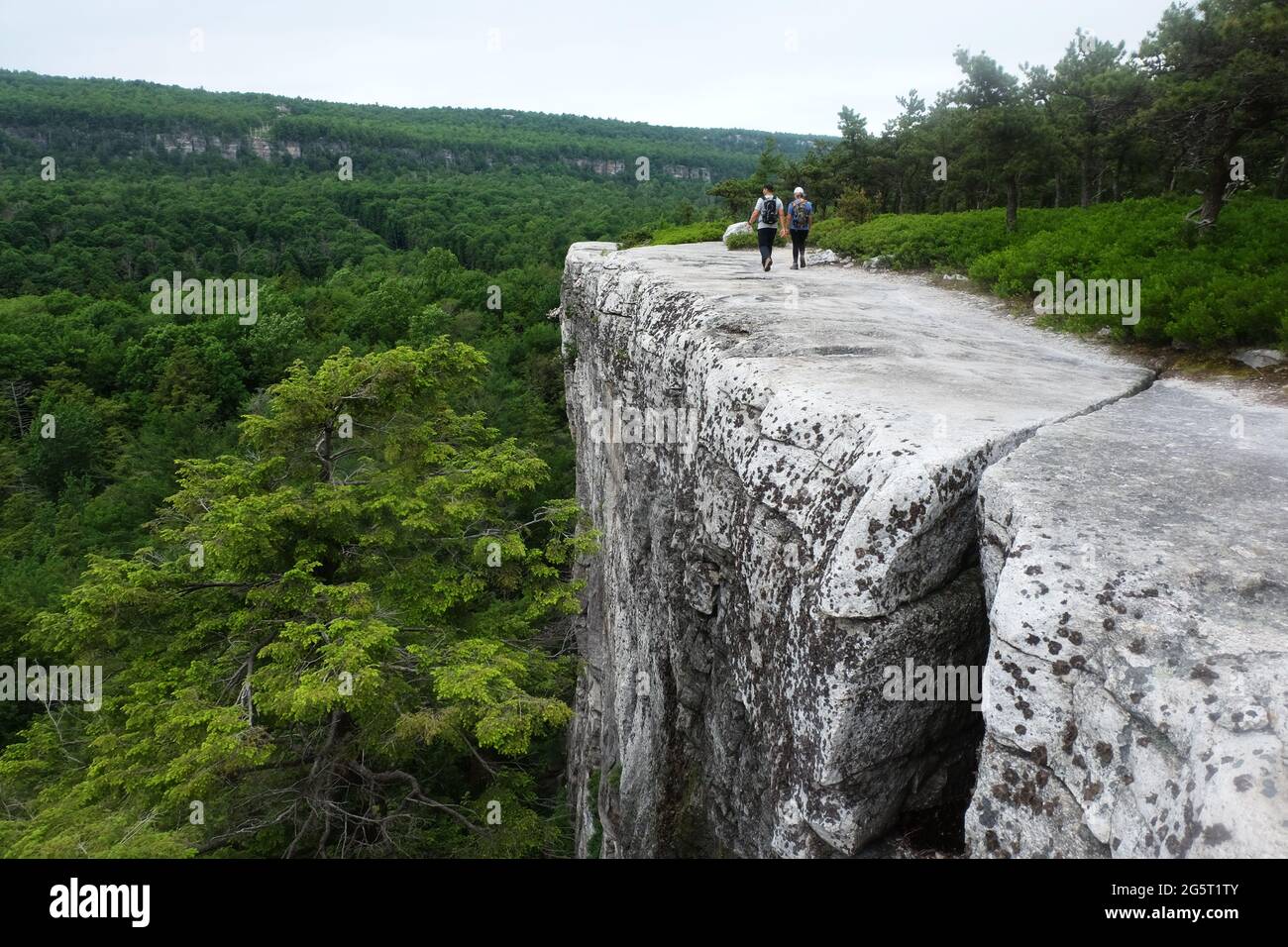 Escursione al naso di Gertrude nel lago minnewaska, NY 2021 Estate Foto Stock