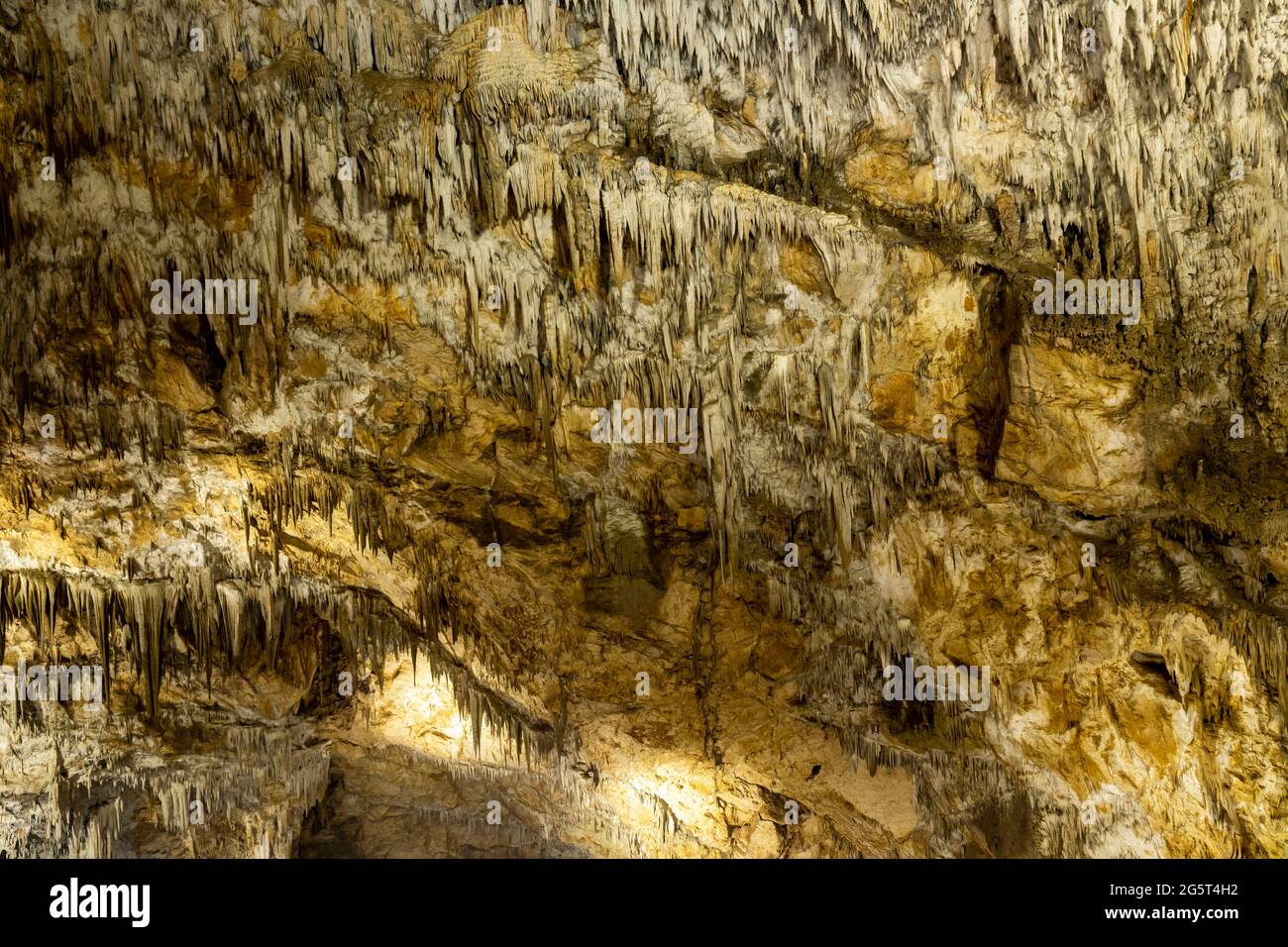 La grotta di Sarikaya, situata a Duzce, Turchia, offre una splendida vista con formazioni naturali, stalattiti e stalagmiti. Foto Stock
