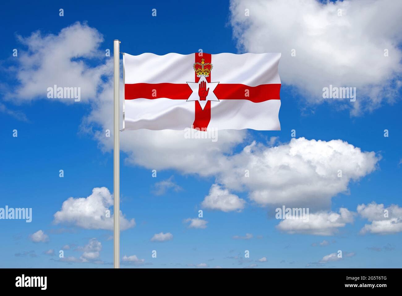 Ulster Banner, bandiera dell'Irlanda del Nord, Regno Unito, Irlanda del Nord, Ulster Foto Stock
