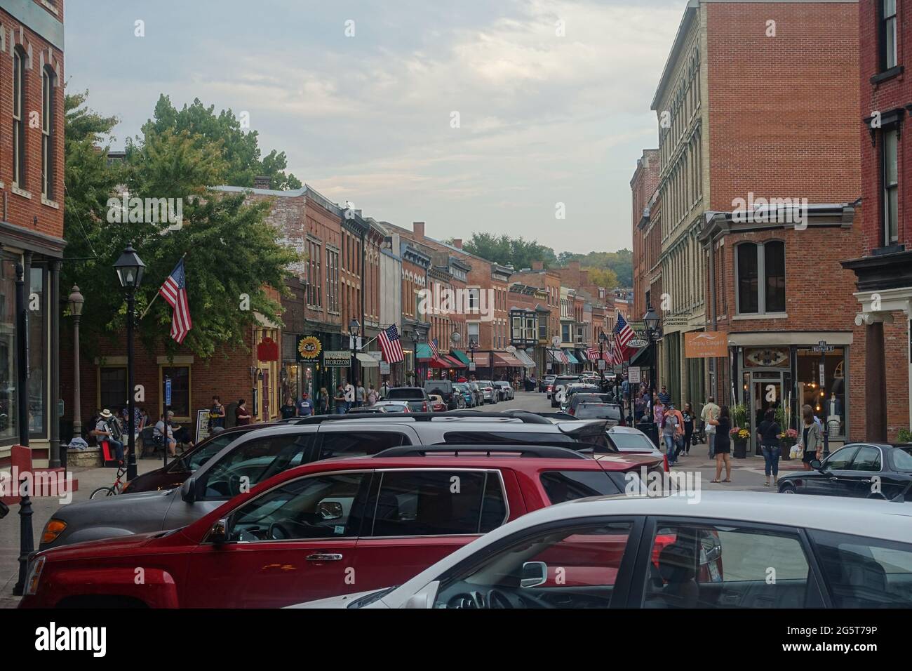 Galina Illinois offre l'opportunità di rallentare, tornare indietro nel tempo e rilassarsi il tutto a breve distanza in auto da Chicago Foto Stock