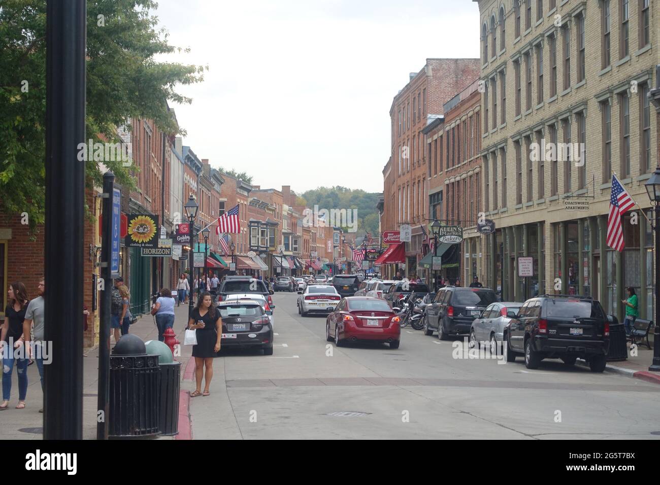 Galina Illinois offre l'opportunità di rallentare, tornare indietro nel tempo e rilassarsi il tutto a breve distanza in auto da Chicago Foto Stock