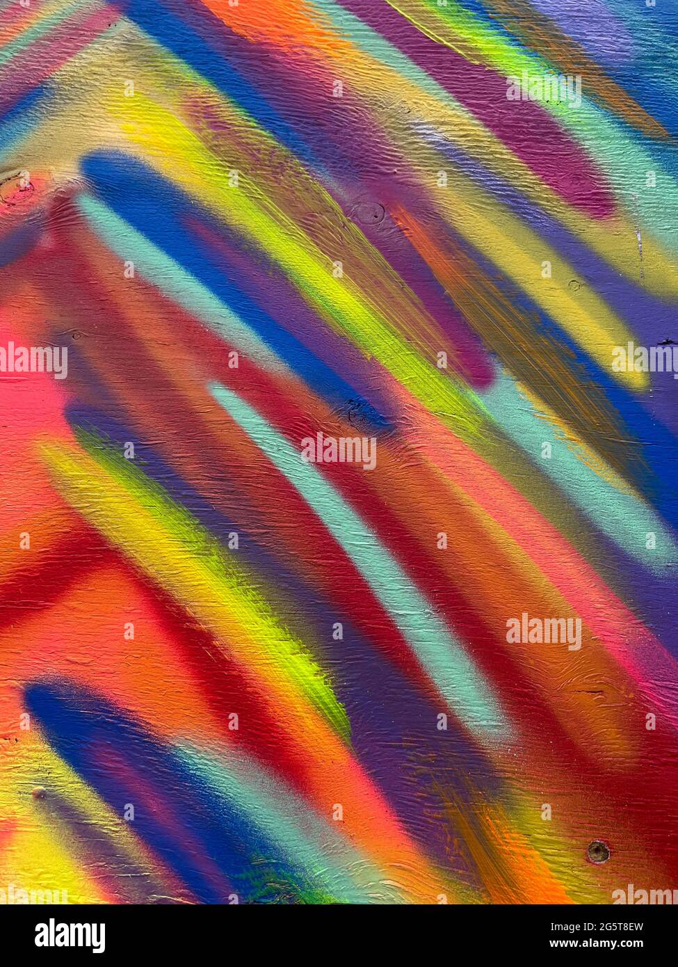 Il colore stride le opere d'arte astratte Foto Stock