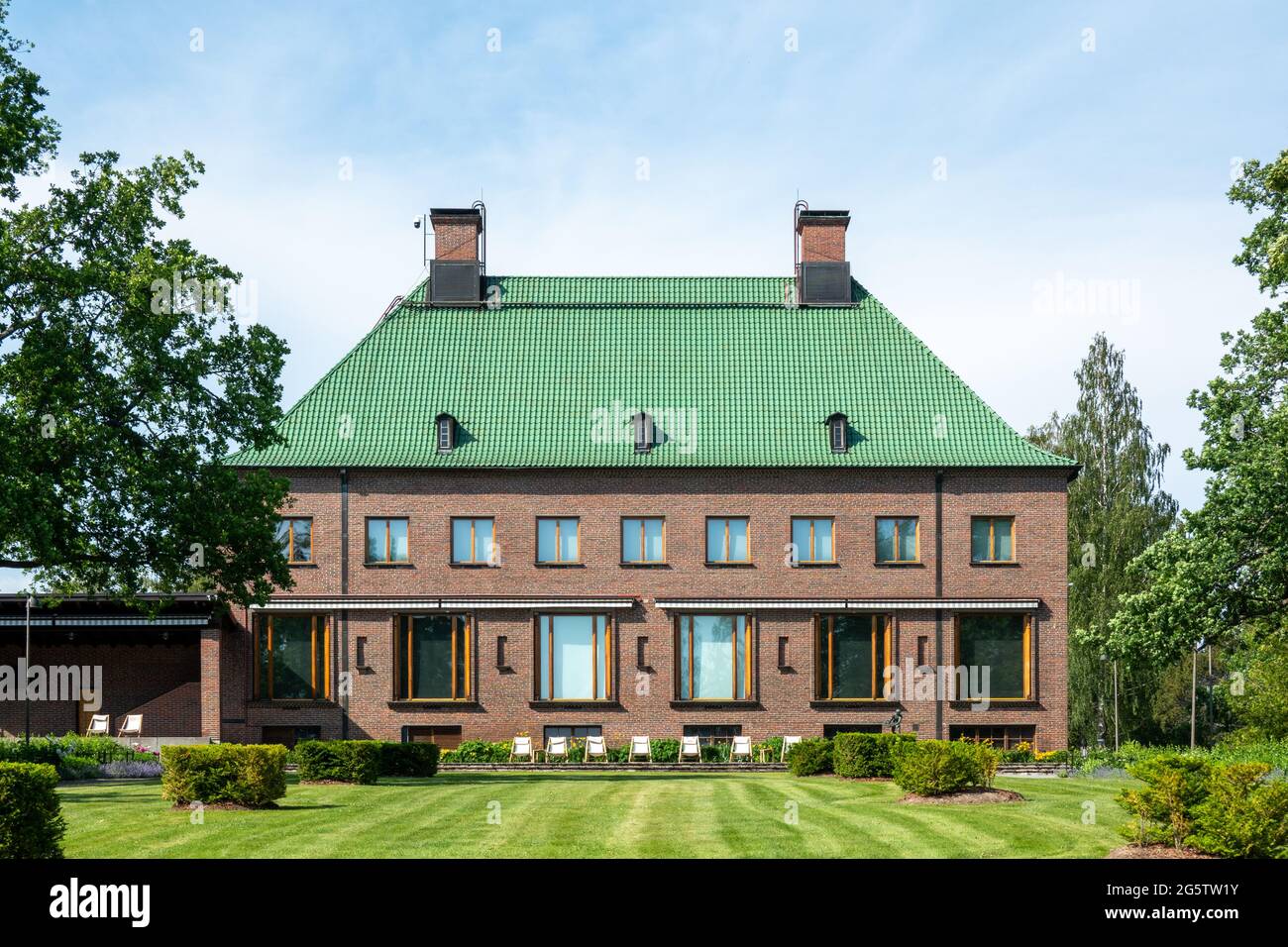 Joenniemi Manor House o Joenniemen kartano, parte originale del Museo d'Arte Göstä dei Musei Serlachius a Mänttä-Vilppula, Finlandia Foto Stock