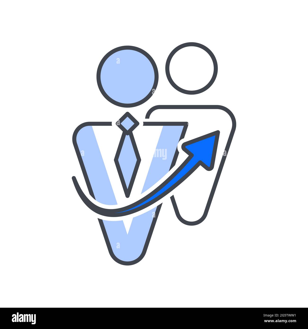 Rinvio. Icona vettoriale in stile outilne. Arte digitale Illustrazione Vettoriale