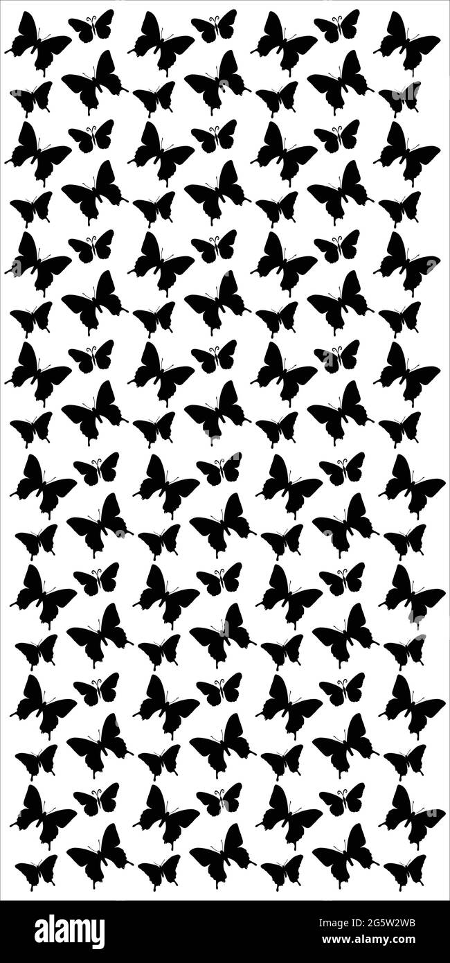 Illustrazione vettoriale grafica con ripetizione delle farfalle Illustrazione Vettoriale