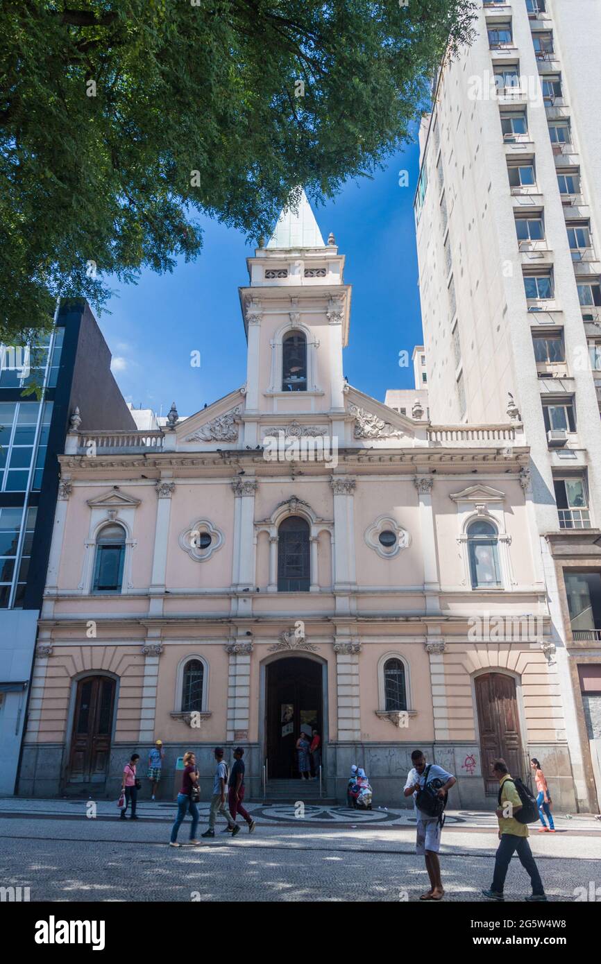 SAN PAOLO, BRASILE - 3 FEBBRAIO 2015: Chiesa di Igreja de Santo Antanio a San Paolo, Brasile Foto Stock