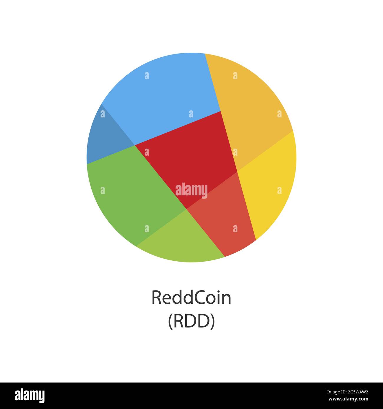 Logo vettoriale di criptovaluta decentralizzata ReddCoin Illustrazione Vettoriale