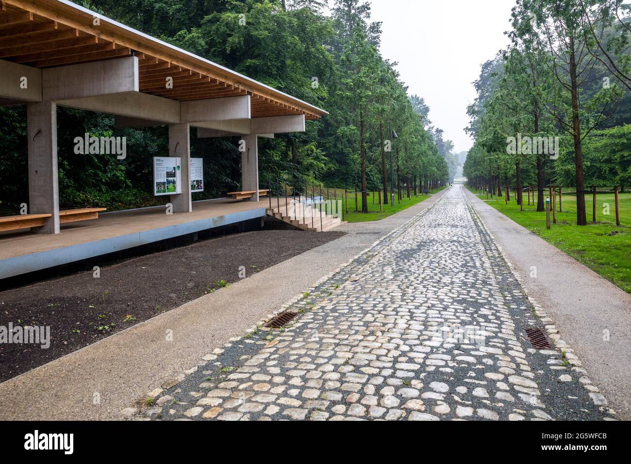 L'illustrazione raffigura i giardini botanici nazionali belgi recentemente rinnovati a Meise, mercoledì 30 giugno 2021. BELGA FOTO HATIM KAGHAT Foto Stock