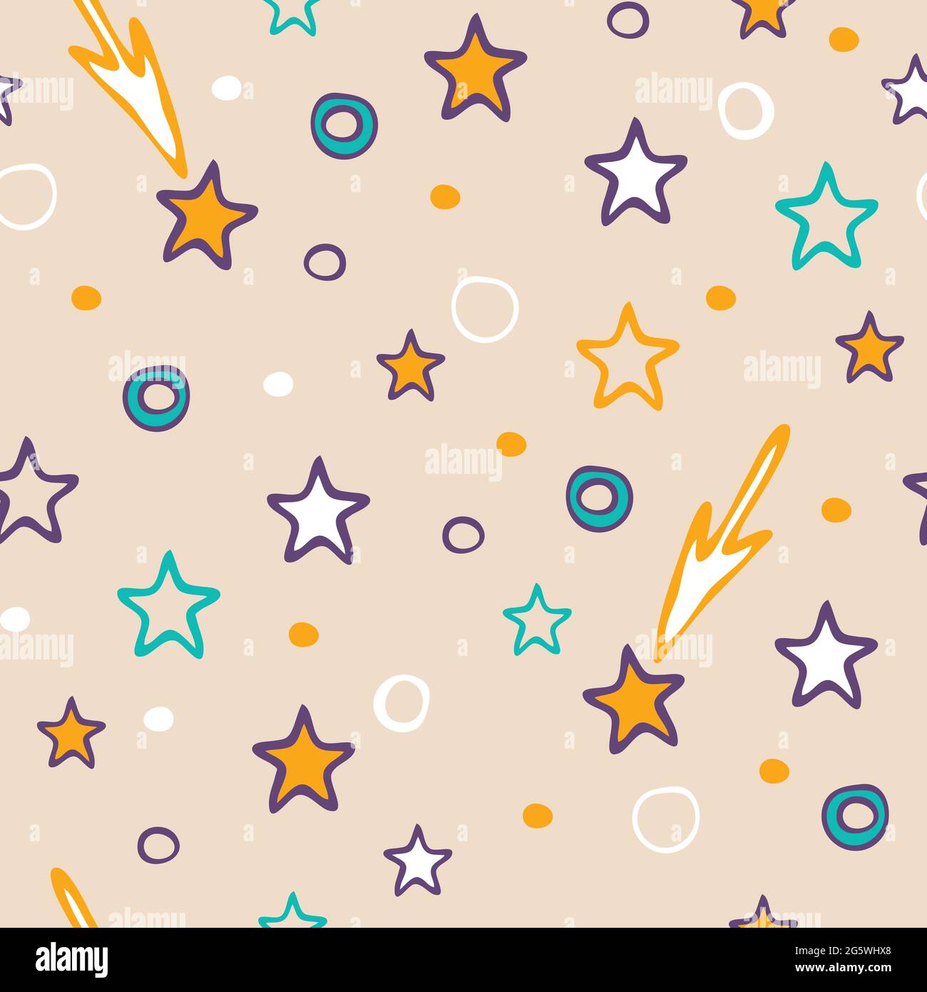 Pattern vettoriale senza cuciture con stelle carine su sfondo rosa chiaro.  Semplice wallpaper doccia bambino design. Felici i bambini moda tessile  Immagine e Vettoriale - Alamy